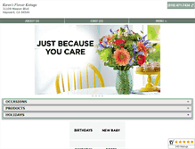 Tablet Screenshot of karensflowerkottage.com